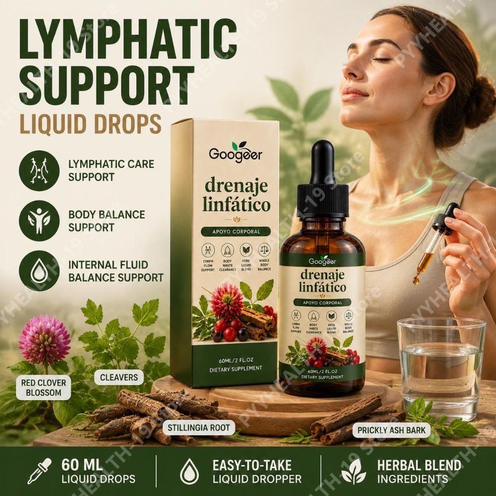Herbal Wellness Blend - Googeer Gouttes liquides de soutien lymphatique